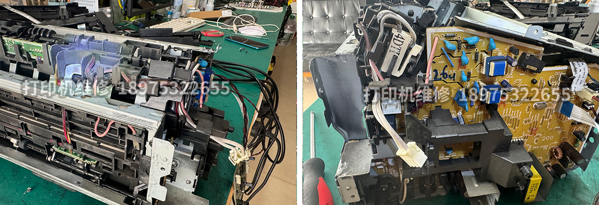 打印机线路检测与故障定位实拍